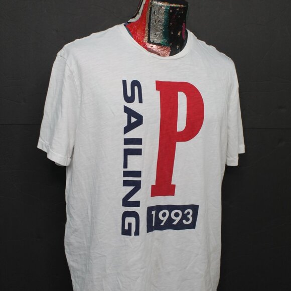 Polo Ralph Lauren Sailing 1993 White Tshirt Size Large Stain - Picture 4 of 9